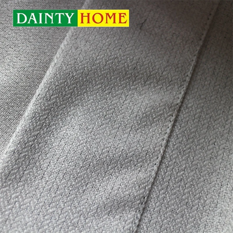 Simple Style Soft Linen Fabric Pink Window Composite Blackout Curtain For Living Room