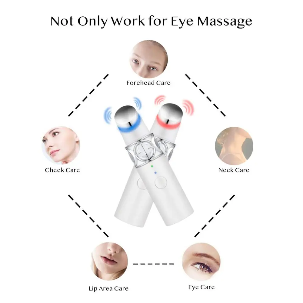 Eliminate Puffy Eye Strain Relief  Massage Roller Eye Facial Massager Pen for Dark Circle Remover Lip Massager