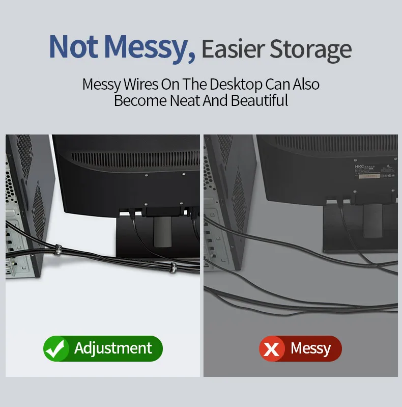 CableCreation 50PC Per Bag Flexible Automatic Double Side Reusable Carry Self Gripping Cinch Straps/Hook Loop cable tie