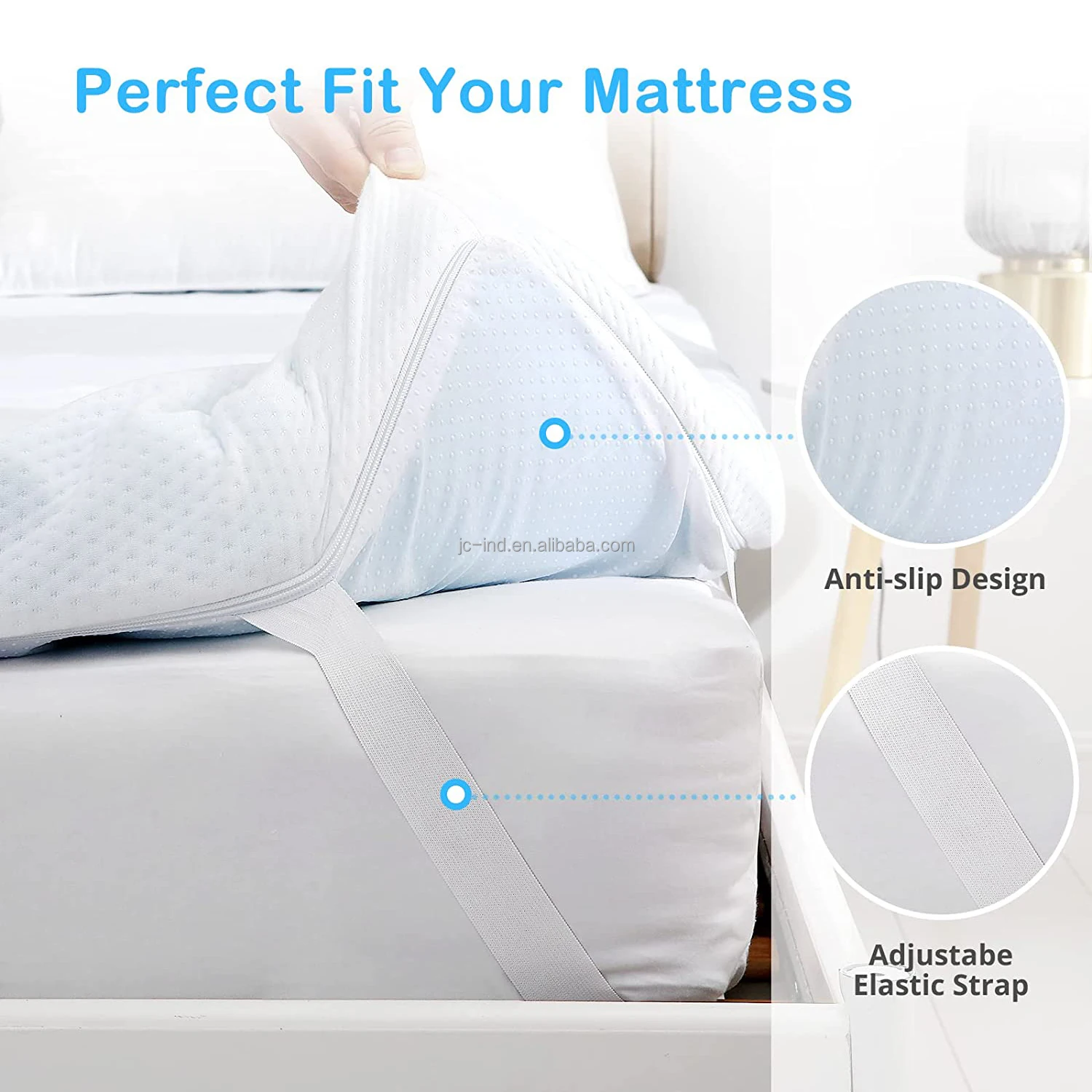 Foam Factory 5 Zone 7 Zone Design Topper Cooling Gel Memory Foam Mattress Topper