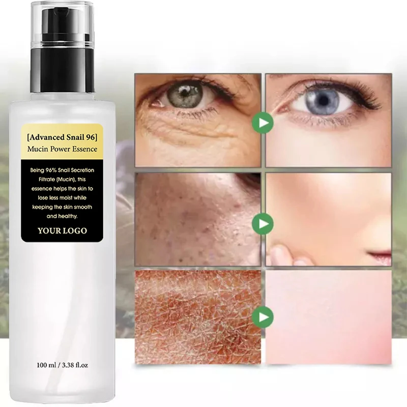 OEM Advanced Snail Mucin 96% Power Repairing Essence Korea Skincare Improving Skin Texture Snail Serum For Face