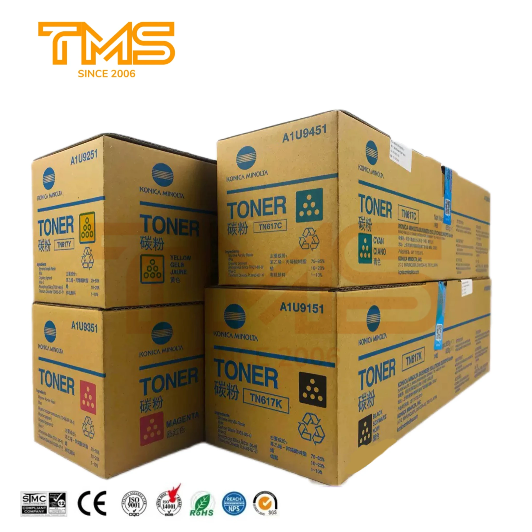 Оригинальный TN617 для KONICA MINOLTA тонер-картридж TN 617 TN-617 C70HC Bizhub тонера A1U9151 A1U9451