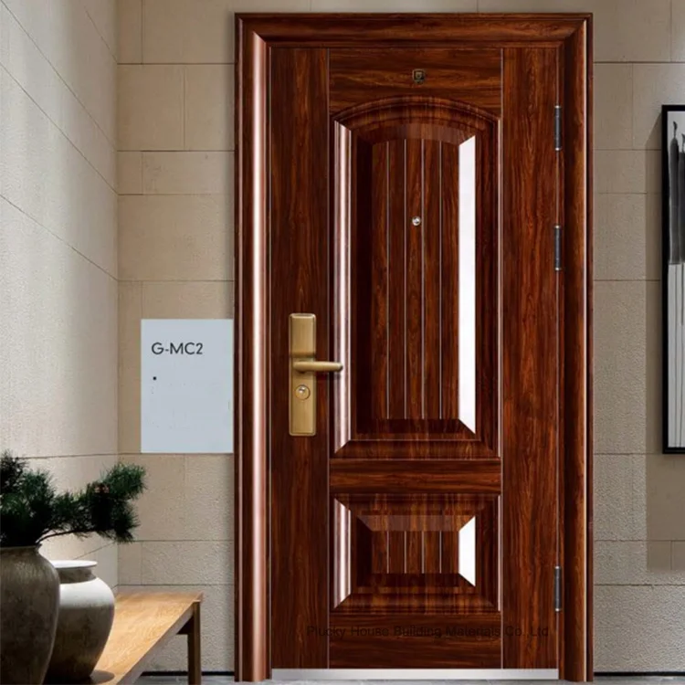 Luxury Design Metal Steel Door Single Double Exterior Front Security Steel Door