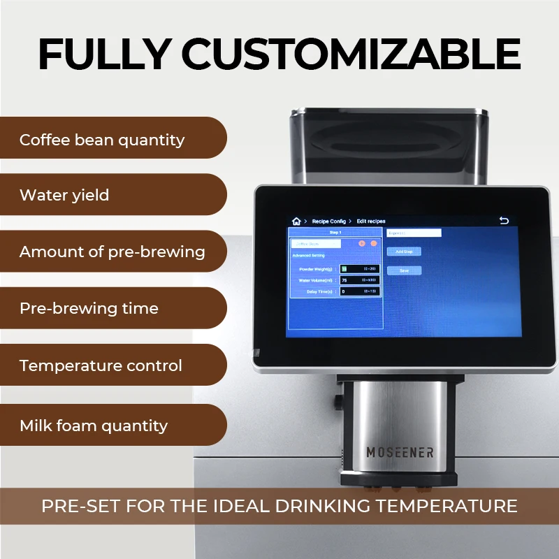 Cappuccino Latte Coffee Maker Commercial Fully Automatic Vending Espresso Coffee Machine For Business