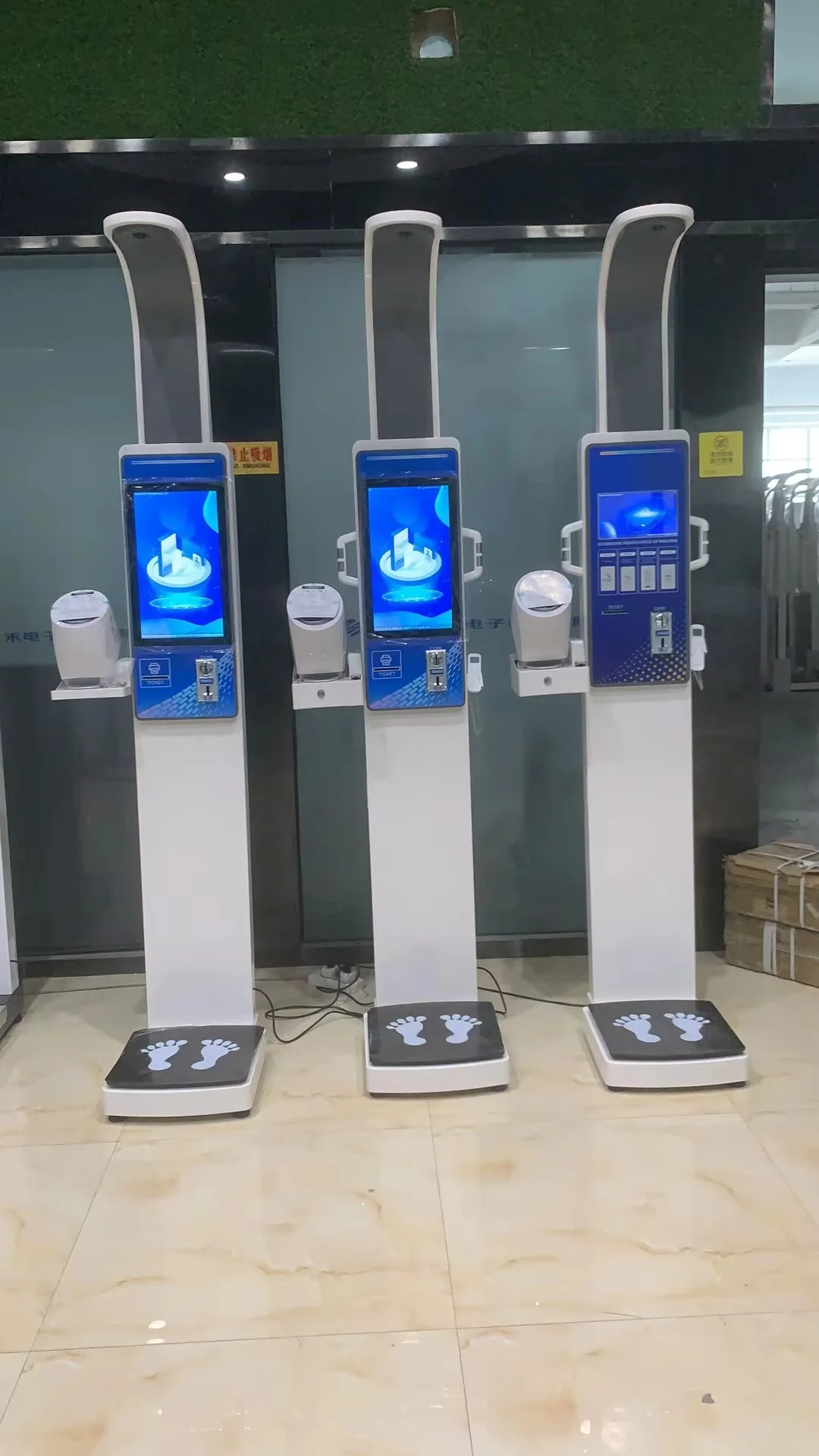 Human Weight Measurement Scale with Height Blood Pressure Height and Weight Measuring Machine Medical Health Kiosk Scales