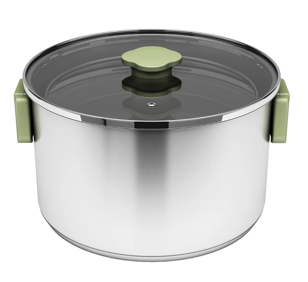 Newest Design Hot Sell Foldable Casserole Stainless Steel pots 3 Pcs Kitchen Casserole Hign Quality Stackable pots set