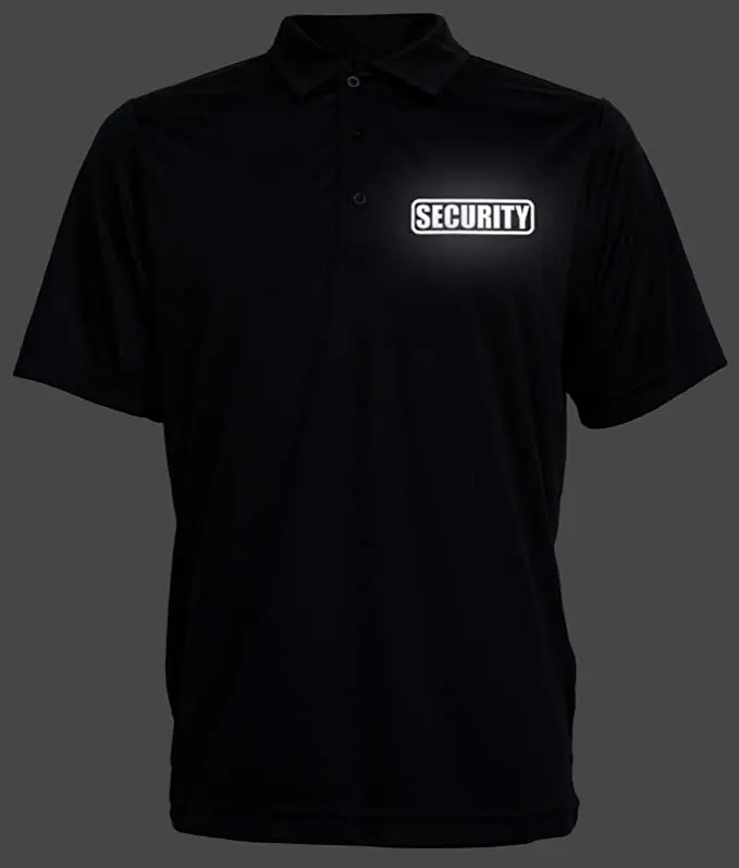High Quality Security Officer Polo Reflective Design Polo Moisture Wicking Tactical Uniform  Shirts