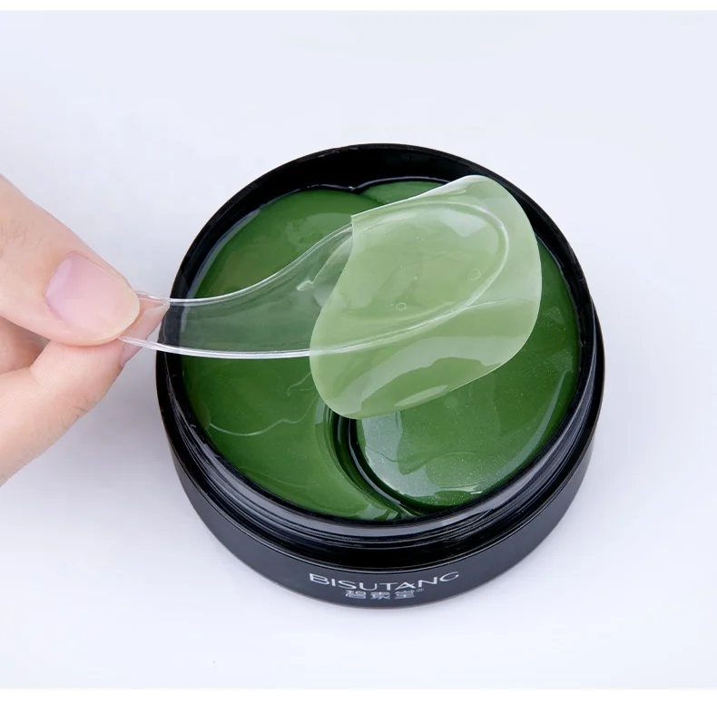 BISUTANG Wholesale Private Label Moisturizing Hydrogel Under Eye Patches Dark Circles Seaweed Beauty Collagen Eye Mask Gel