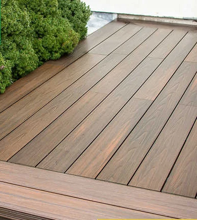 hot sale terrace outdoor floor wood texture waterproof plastic exterior composite wpc decking