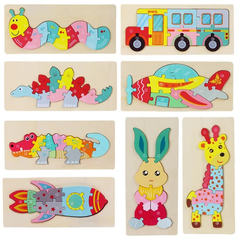 Manufacturer Custom puzzle educational custom animal child wooden puzzle for kids, puzzle children wooden toy