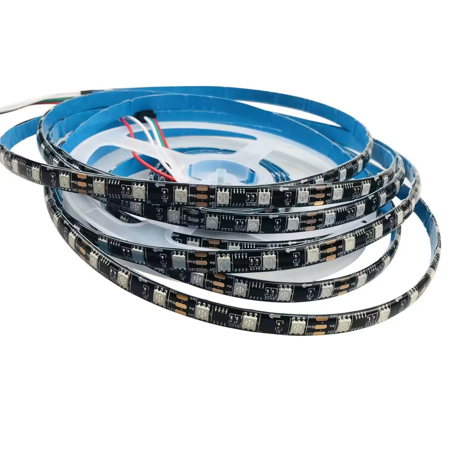 Глайт Адресуемая DC12V WS2811 RGB Светодиодная лента Черная PCB IP65 водонепроницаемая 5050 60 светодиодов/м 14 Вт 2811 гибкая светодиодная