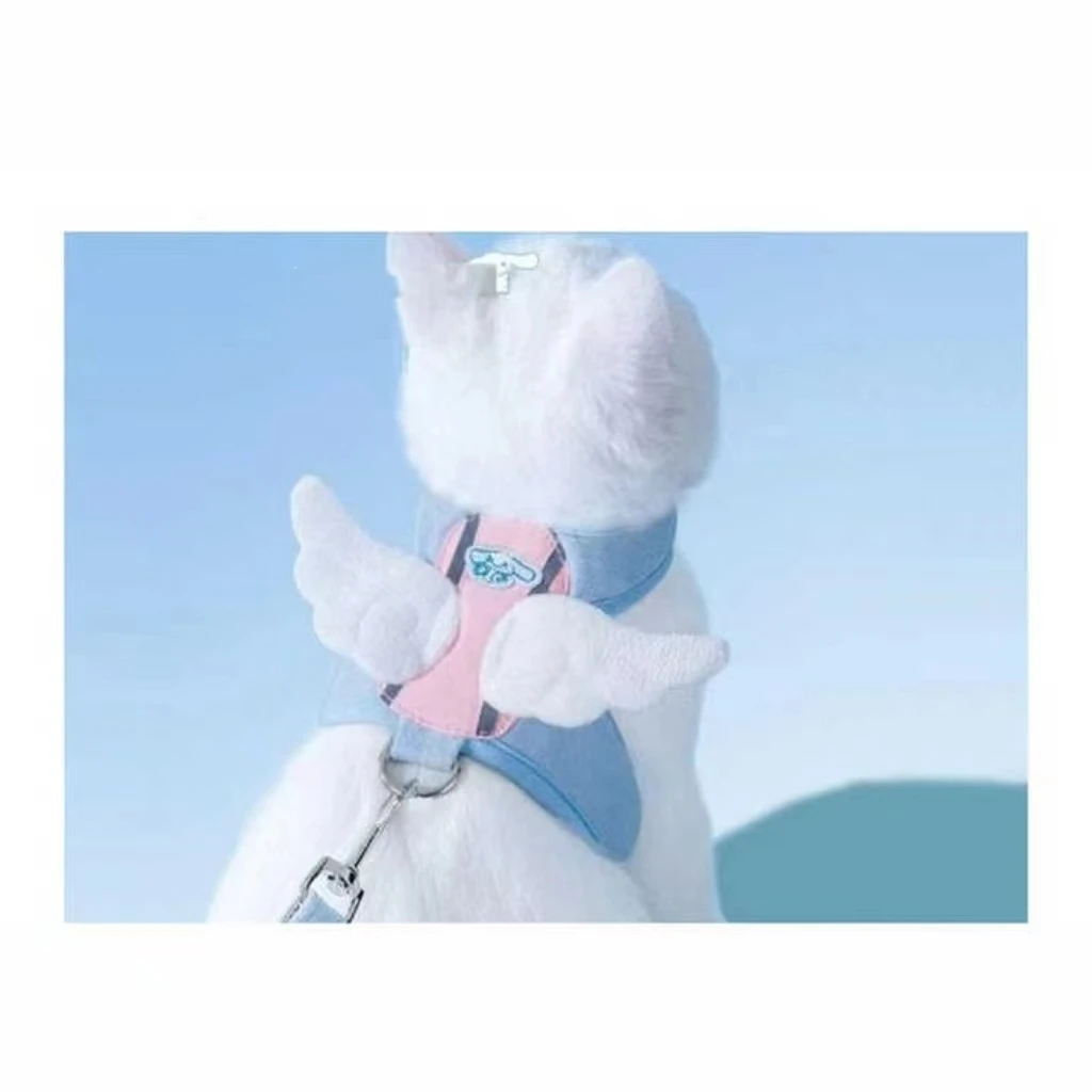 Quality Wholesale Dogs cats Leash Harness Set fashion Blue pets vest rope for small dogs cats