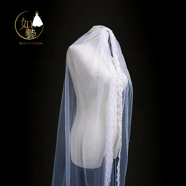 Cathedral Wedding veil Hot sell High Quality bridal veil Premium ivory Tulle veil