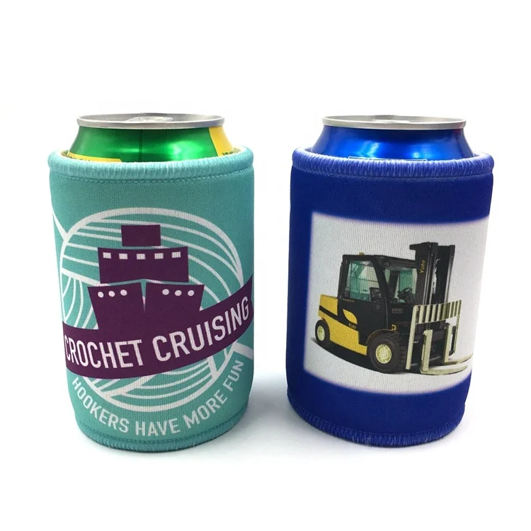 High Quality Manufacturer Customized Logo Heat Transfer Printing Neoprene Form Beer Can Coolers
