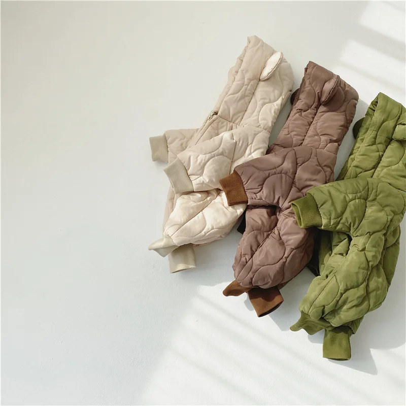 
Toddler Cotton Romper Baby Winter Coat Zipper Long Sleeve Cute Baby Snowsuit 