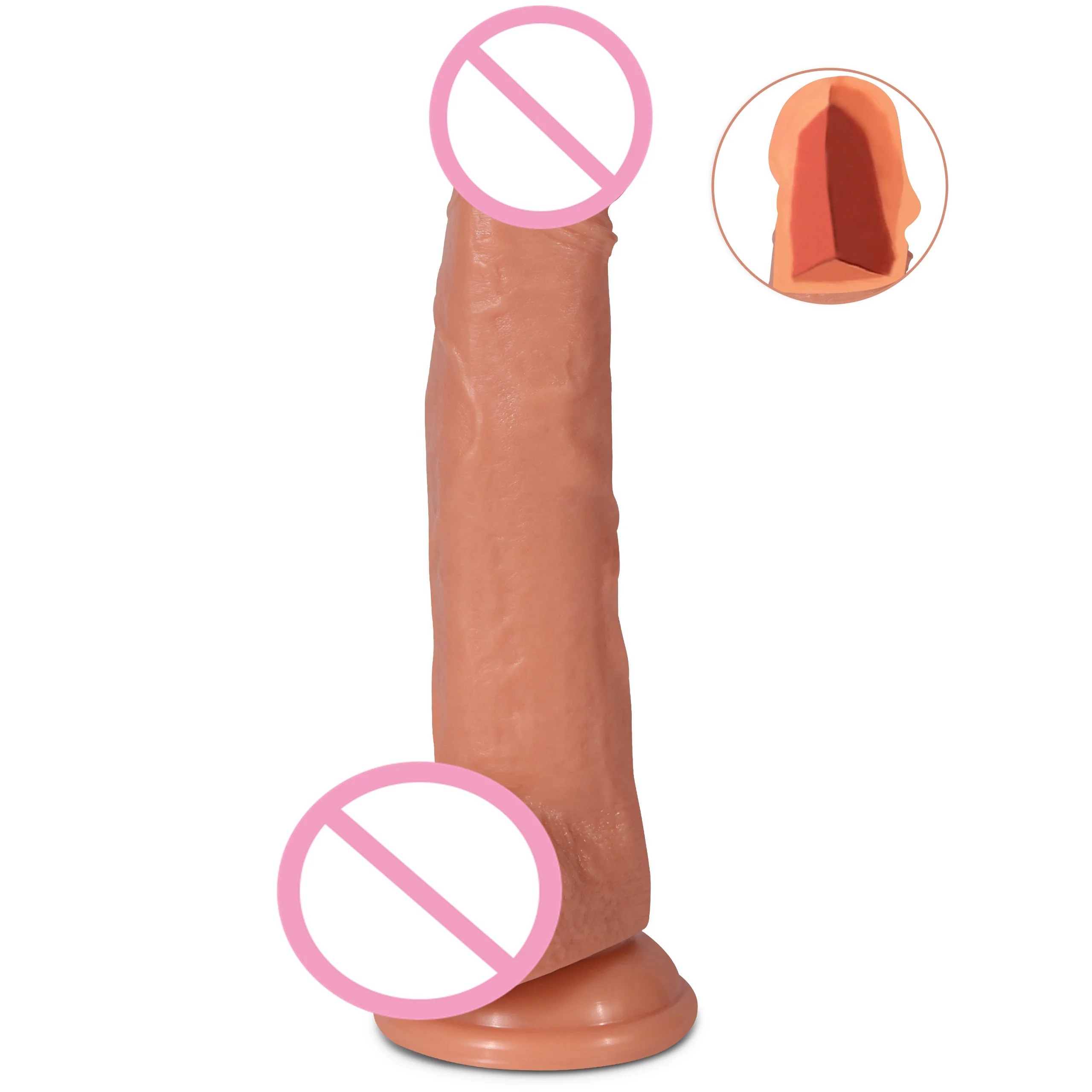 Adult 8.27inches Realistic Thick Grandes Silicone Artificial Realistic Penis Sex Toy Dildos for Women Lady Masturbating Sex Toys