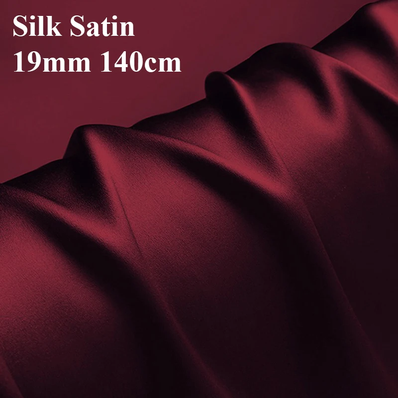 Spot 100% Pure Silk Fabric 19mm Plain Dyed Golden Charmeuse Silk Satin Fabric For Dress