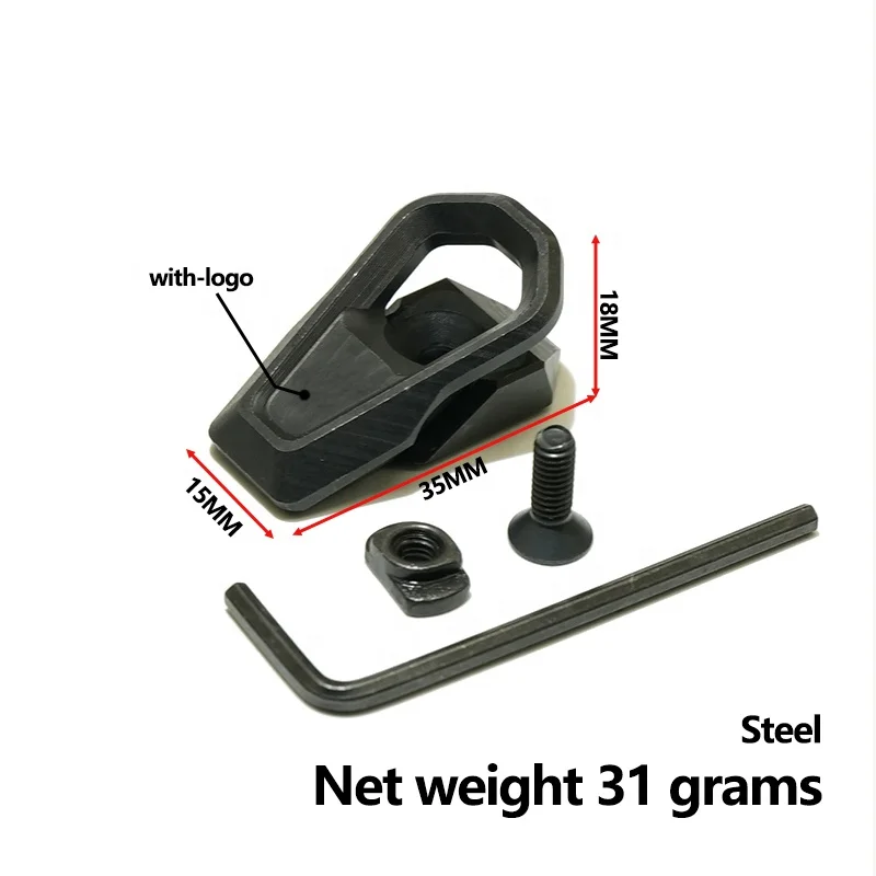 LWXC Tactical Gear Sling Point Connect Mount Weapon Shoulder Straps Sling Loop Steel Hunting Accessories K2070