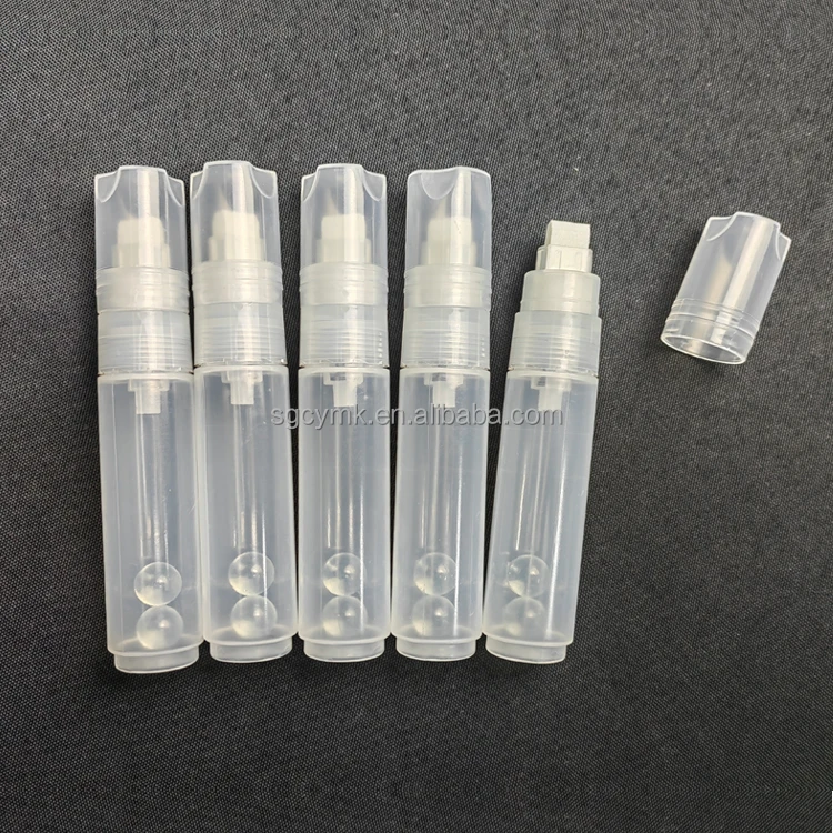 10mm tip Wholesale Plastic Transparent Tube Empty Marker pen