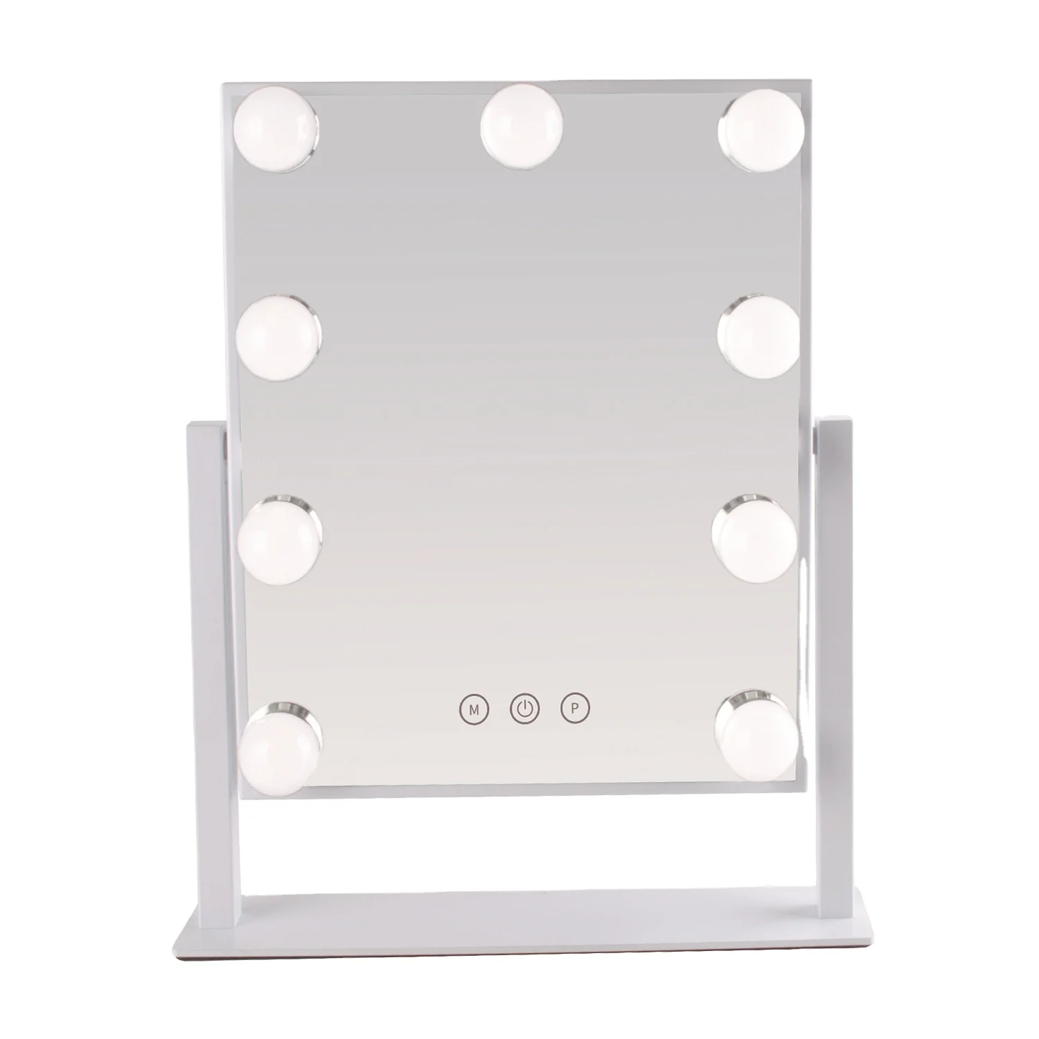 Vanity Mirror with Lights Light up cosmetic Mirror with 9 LED Bulbs Tabletop Plug in Makeup Mirror with Lights