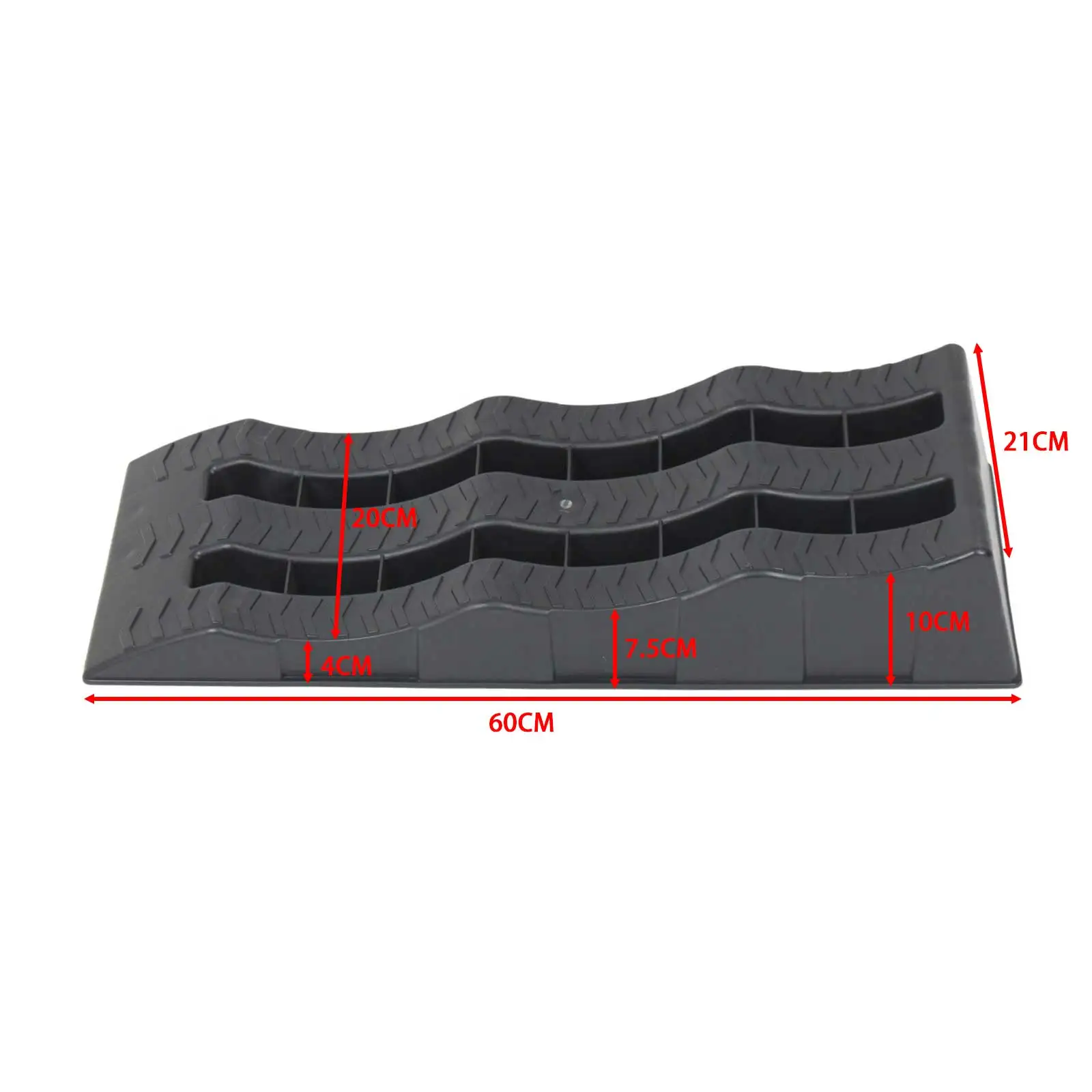 3-Stage RV Leveling Ramps Set, Heavy Duty Plastic Trailer Stabilizers for Cars Campers and RVs on Uneven Ground