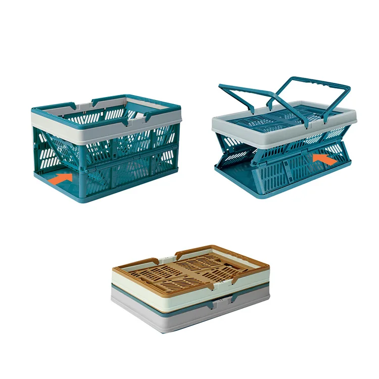 Hot selling custom promotional gift multi purpose portable folding handle shopping household storage picnic basket