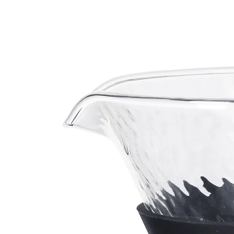 kitchen & tabletop 200ml 400ml borosilicate V60 glass pour over coffee dripper with handle