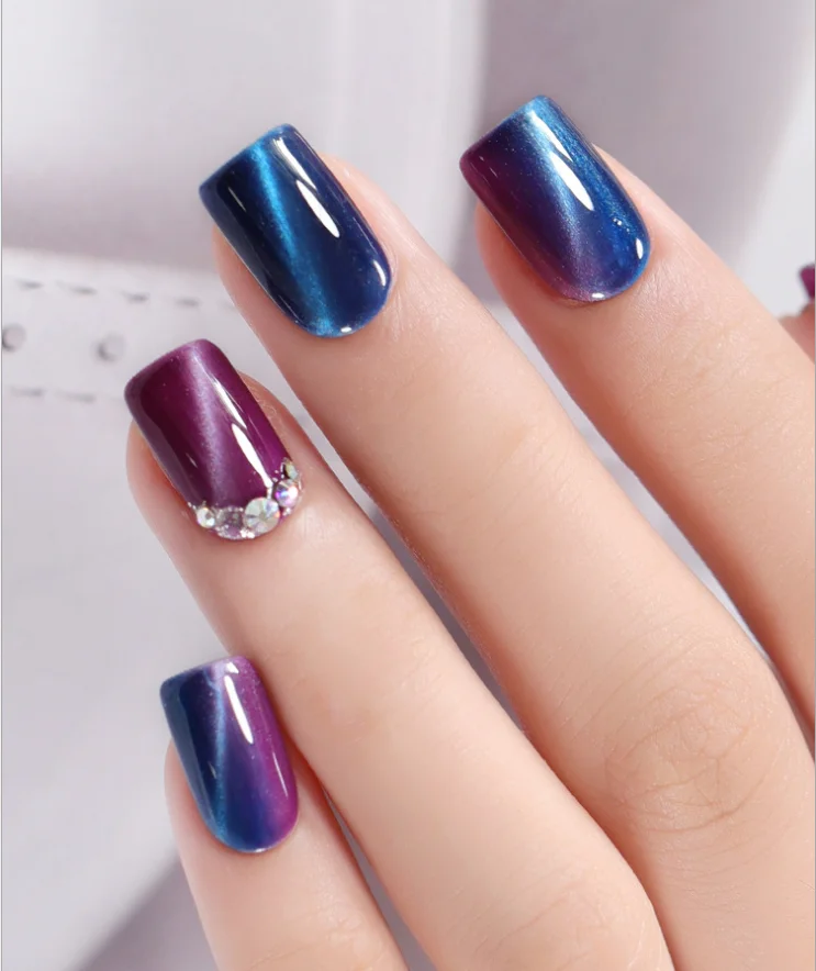 
Pop Double Head Glow Shiny 3D Cat Eyes UV Gel Nail Polish Magnet Stick Manicure Strong Multifunctional Magnetic Cat Eye Nail Art 