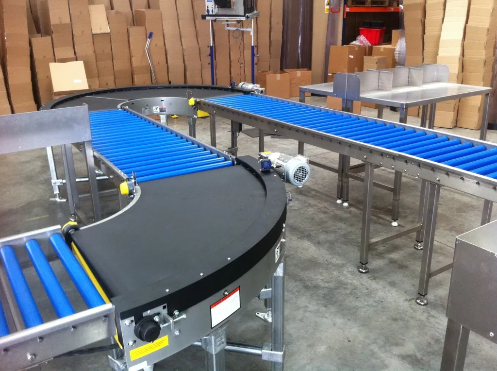 Industrial Food Grade Curve Incline PU PVC Belt Conveyor Machine