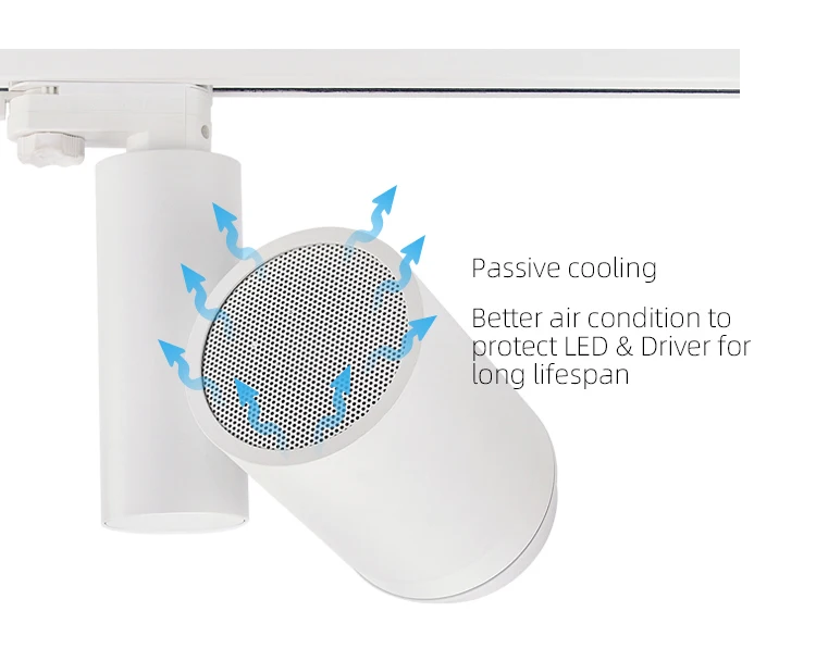 RONSE New Design Multiple LED Track Lights for Home C Track Lighting Adjustable Beam Angle Track Light Power Supply