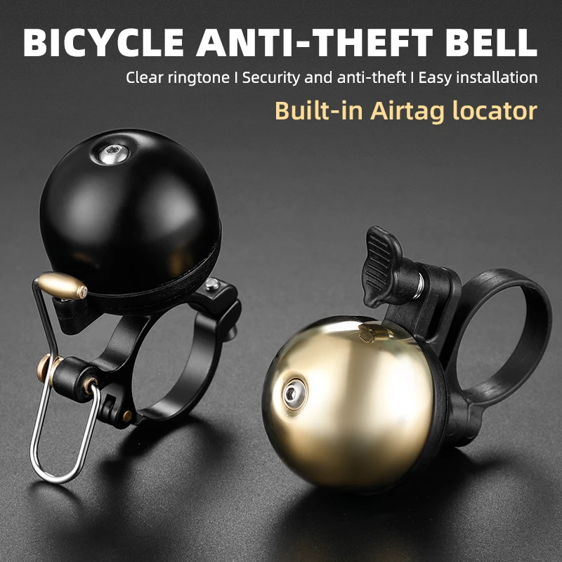 airtag fahrrad klingel bike ring bell sounds loud copper cap bike bell anti theft classic bicycle bell