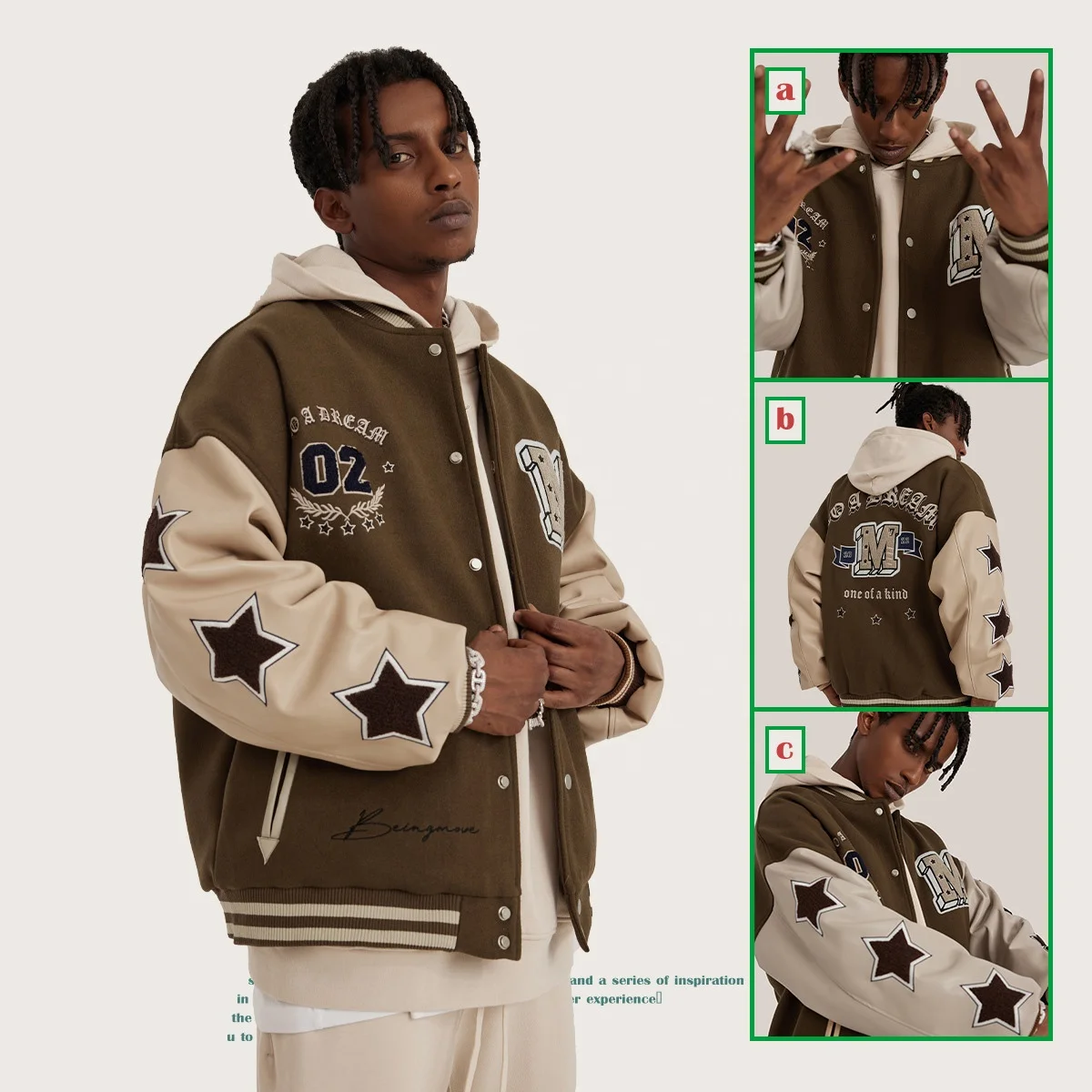 Latest Design Autumn And Winter Boomer Embroidered Varsity Sport Baseball Jersey Jacket For Men And Women