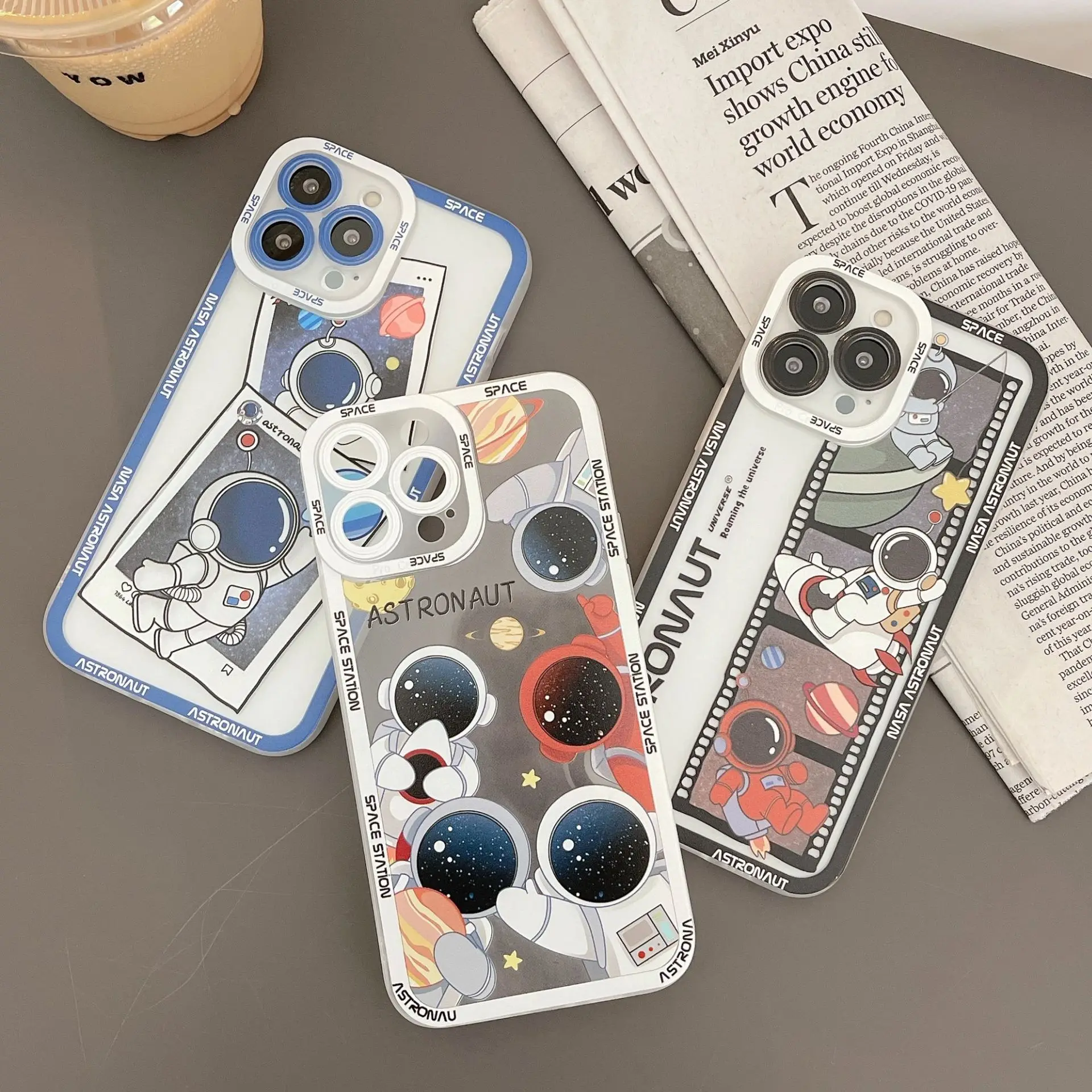 Fall-resistant for iPhone case astronaut creative net red protective cover