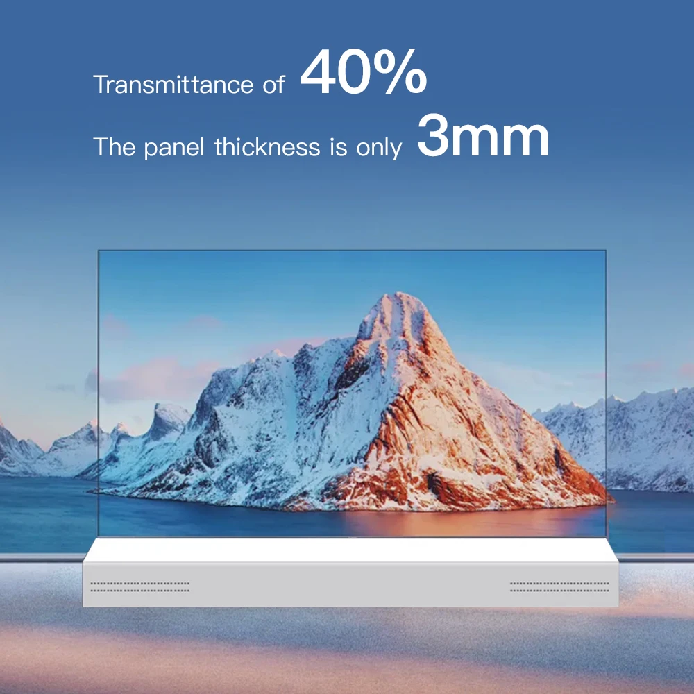 Indoor Desktop 55 Inch Smart Transparent TV OLED Screen Display Monitor Touch Screen Advertisement Player