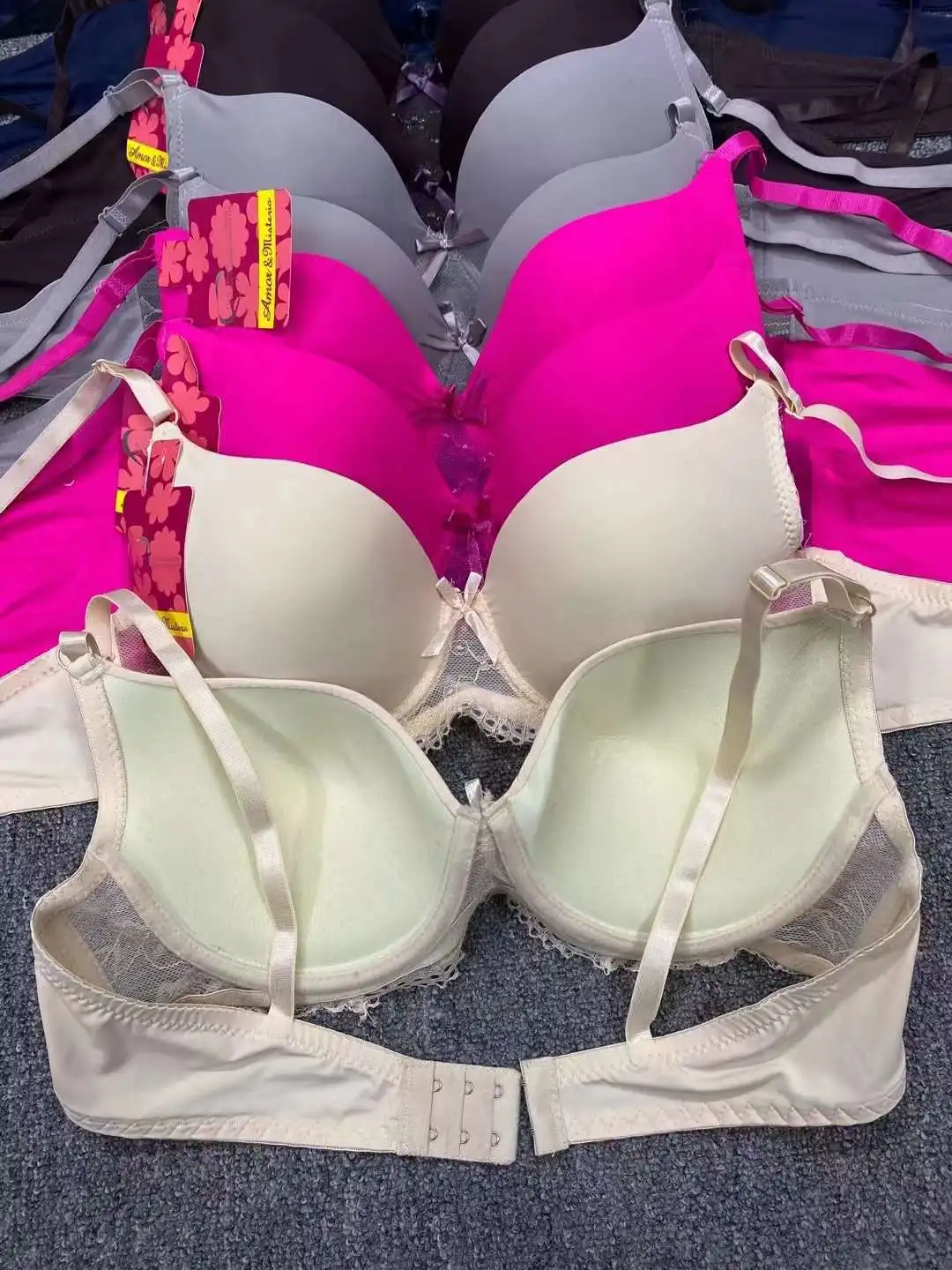 Plus size big cup lace bra women underwear stocklot 38-48D for south Africa Egypt market
