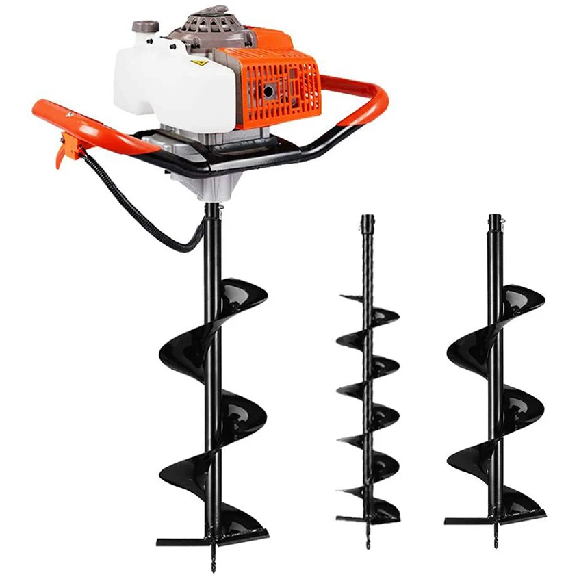 Tree Planting Gas Soil Excavator 72 Cc Mini Manual Earth Auger For Sale
