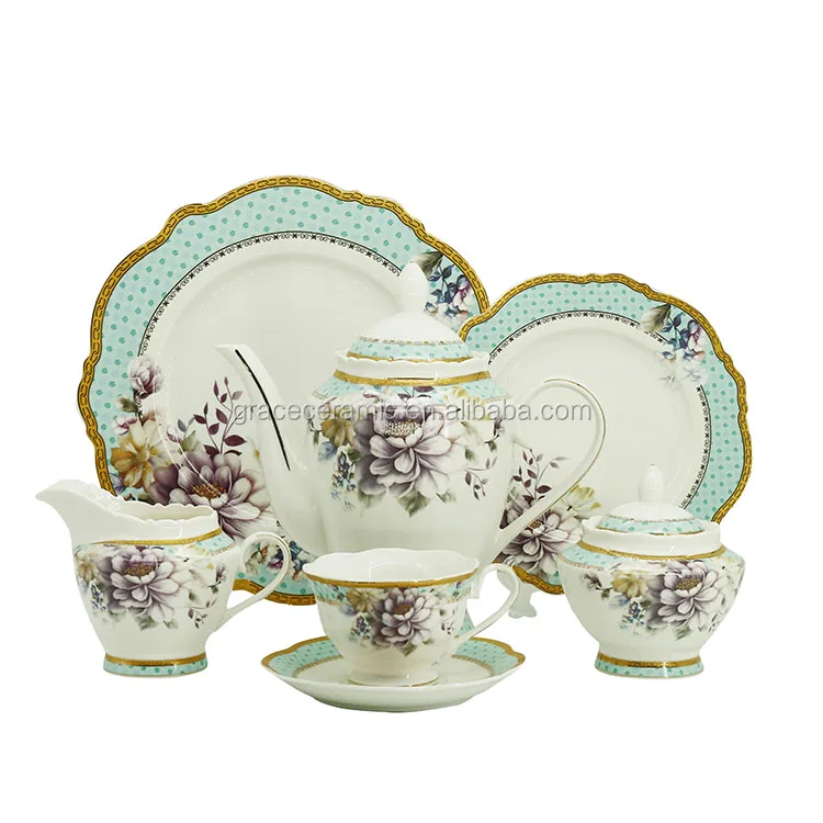 Chaozhou Fine Royal 17 шт. 24 костяной фарфор керамический Арабский Русский чайный набор