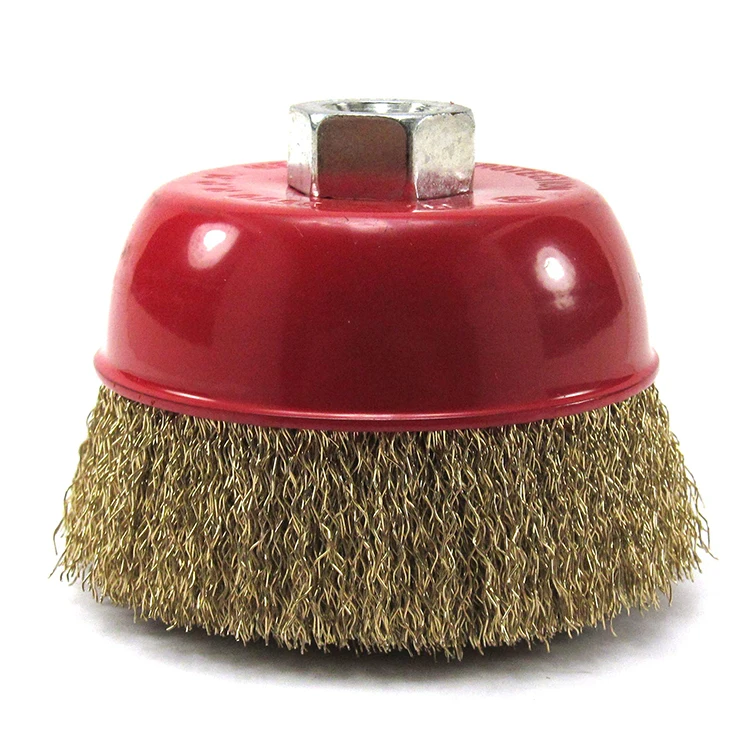 Проволочная щетка латунная проволочная сверхпрочная медная ОБЖИМНАЯ
