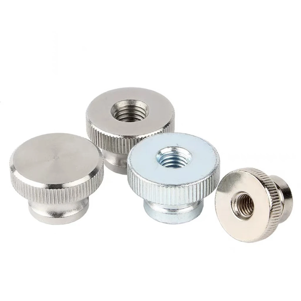 304 Stainless Steel Round Knobs Fasteners  Knurled Thumb Nuts M6 for 3D Printer Parts Silver Tone
