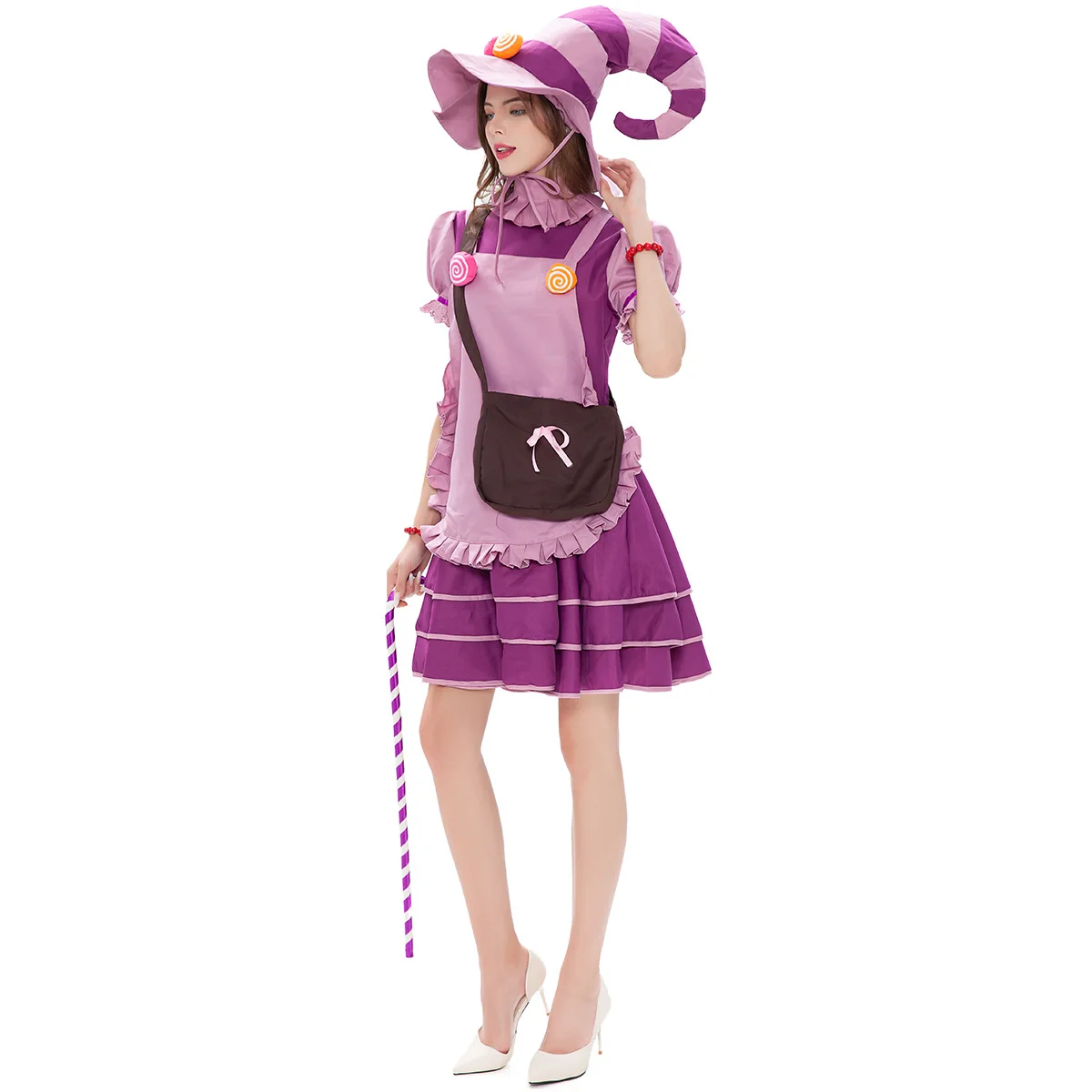M-xl Halloween Costume Candy Witch Candy Witch Role Play Stage Performance Costume