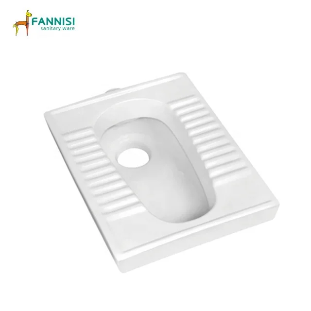 Hot Sale Bathroom Ceramic squatting pan toilet Ceramic Flush Toilet Pan
