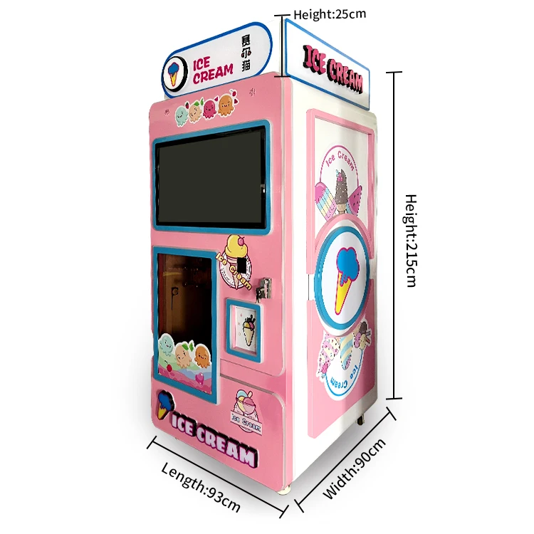 Commercial Ice Cream Vending Machine with Coin Function Commercial Ice Cream vending with SDK