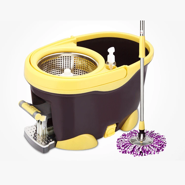 8L Capacity Bucket Super Easy Pedal 360 Degree Spin Magic Mop Lazy Floor Cleaner Mop