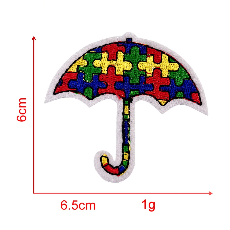 Care asperger syndrome autism symbolic embroidery felt  iron-on autism ASD patches for school bags and clothes
