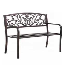 Cast iron patio furniture public park outdoor furniture bench modern garden long chair bench