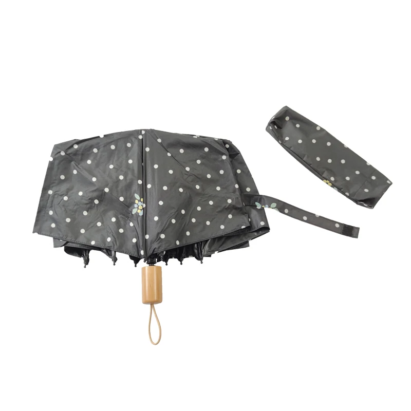 compact umbrella 21 Inch Manual Open Windproof  customer design Convenient 3 Folding Umbrella japan style flower
