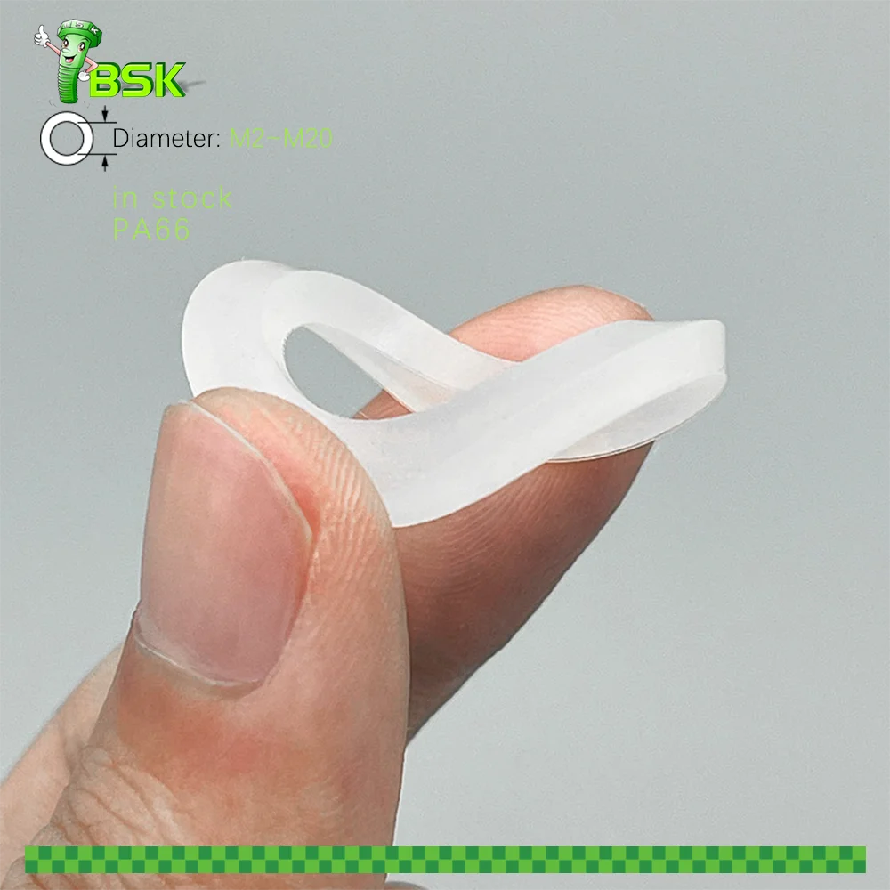 Plastic washer for bolt size M2-M20 Flat Washer Nylon PA66 wheit black Transparent Clear Plastic Washers Flat Gasket