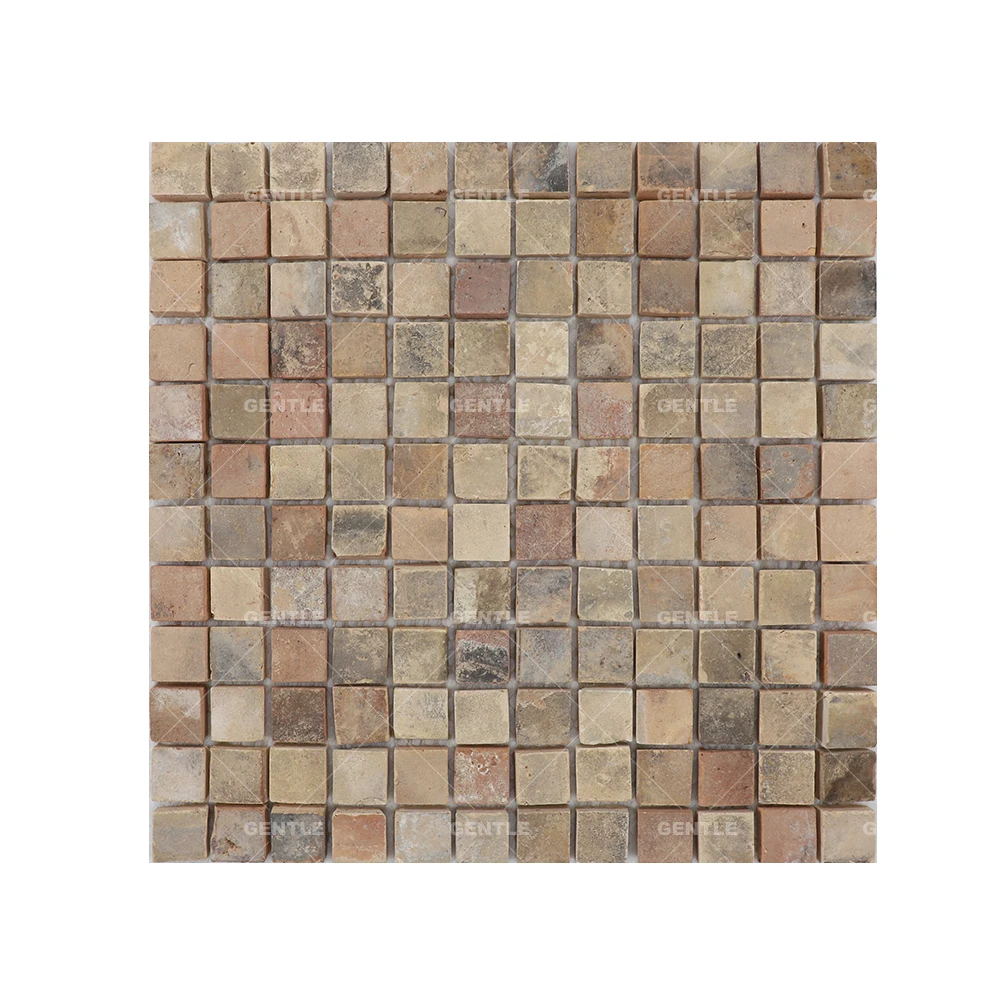 Oldest architectural materials red terracotta mosaic tiles for living room decoration