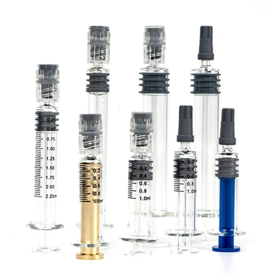 Sterile Oil Syringe with Plastic Metal Plunger 10ml 5ml 3ml 2ml 0.5ml Prefilled Luer Slip Luer Lock Glass Syringe 1ml