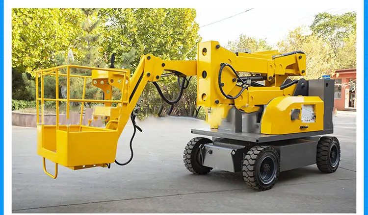 Самоходный подъемник Gainjoys 12-46 м телескопический шарнирный Электрический для строительства